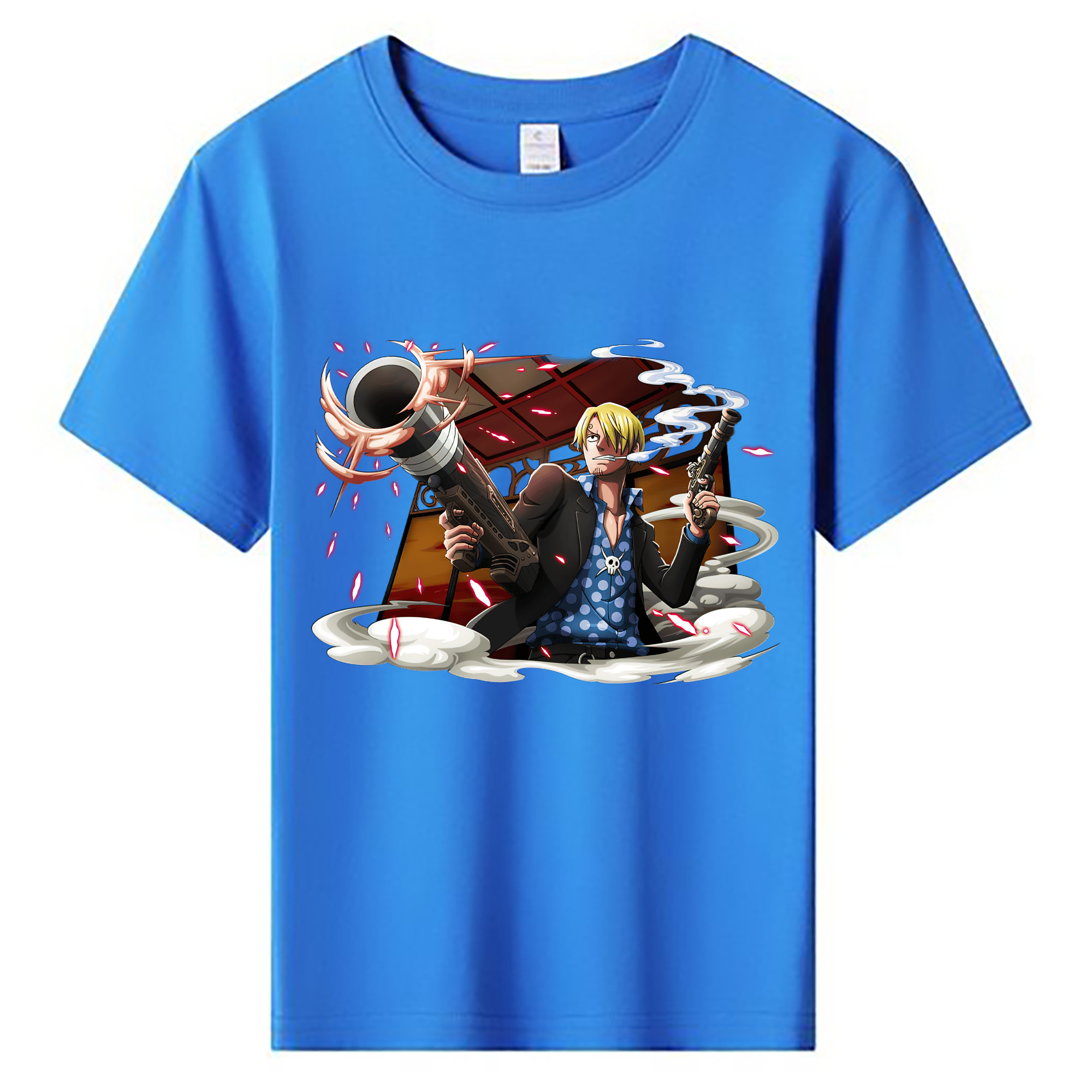 （画像用） ワンピース サンジ ONE PIECE Sanji 綿100％キッズTシャツ（フロントプリント）